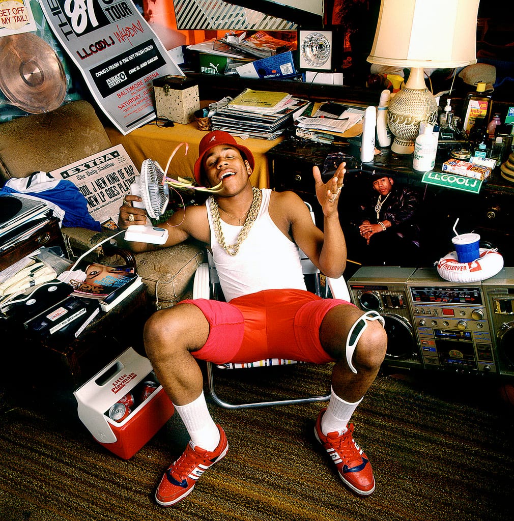 LL Cool J photographed for promotion. LL was a fashion and attraction Icon throughout his rap run